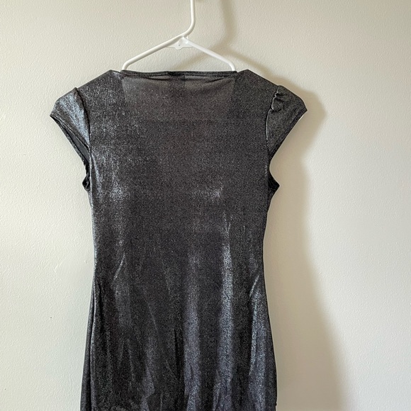 Vintage Gidani 90s Liquid Metallic Blouse Integrate bra cups Made in US, S - Picture 3 of 7